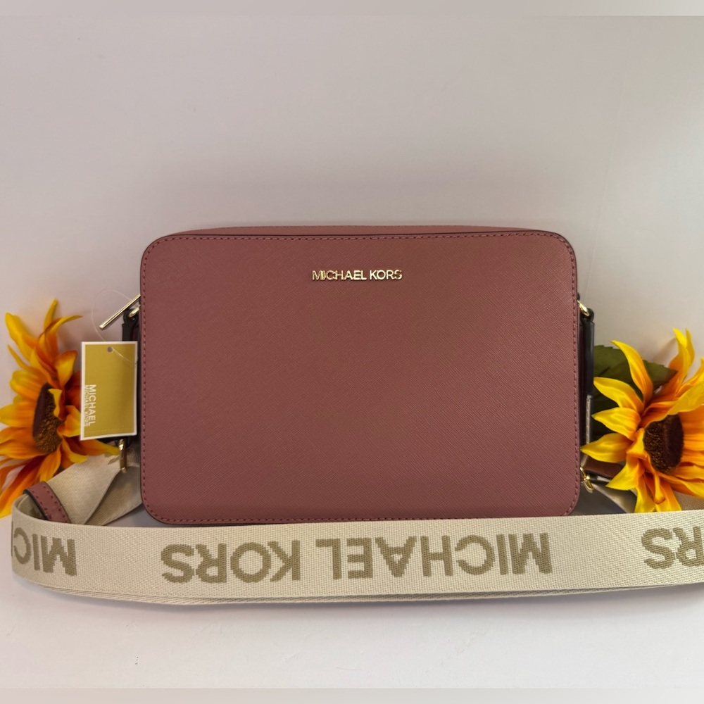 Michael Kors Rose Leather Crossbody Bag